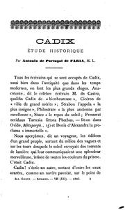 Cover of: Cadix. by Faria, Antonio de Portugal de Faria visconde de