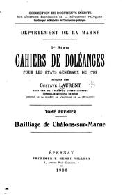 Cover of: Cahiers de doléances pour les États généraux de 1789