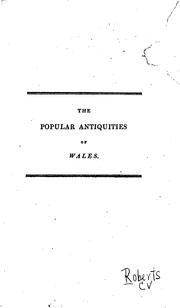 Cover of: The Cambrian popular antiquities by Roberts, Peter