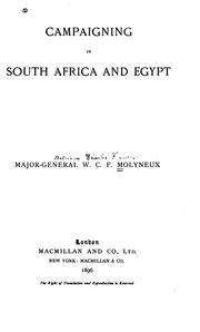 Cover of: Campaigning South Africa and Egypt by William Charles Francis Molyneux