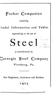 Cover of: Carnegie steel company by Carnegie Steel Company