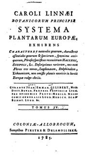 Cover of: Caroli Linnæi ... Systema plantarum Europae ...