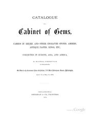 Cover of: Catalogue of a cabinet of gems