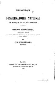 Cover of: Catalogue bibliographique by Paris. Conservatoire national de musique et de déclamation. Bibliothèque