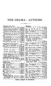 Cover of: Catalogue of dramas and dramatic poems contained in the Public library of Cincinnati. by Cincinnati (Ohio). Public Library.