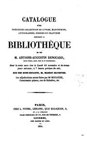 Cover of: Catalogue d'une précieuse collection de livres