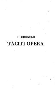 Cover of: C. Cornelii Taciti opera by P. Cornelius Tacitus