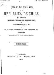 Cover of: Código de aduanas de la República de Chile