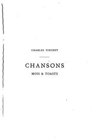 Cover of: Chansons by Charles i. Vincent