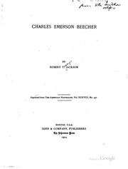 Cover of: Charles Emerson Beecher...