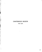 Cover of: Charterhouse register 1872-1900.