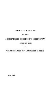 Chartulary of the abbey of Lindores, 1195-1479 by Lindores abbey