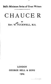 Cover of: Chaucer.