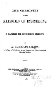 Cover of: The chemistry of the materials of engineering.