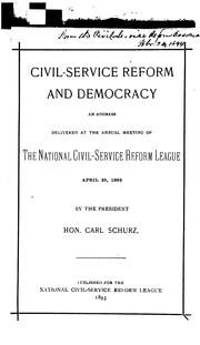 Cover of: Civil-service reform and democracy