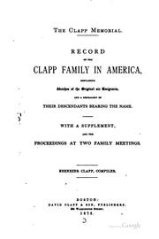 The Clapp memorial by Ebenezer Clapp