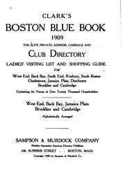 Cover of: The Boston blue book ... by 