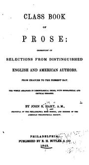 Cover of: Class book of prose