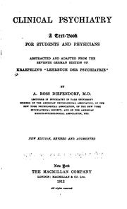 Cover of: Clinical psychiatry