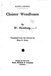 Cover of: Cloister Wendhusen by W. Heimburg