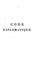 Cover of: Code diplomatique by Louis François René Portiez