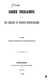 Cover of: Codex Frisianus.