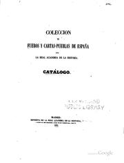 Cover of: Coleccion de fueros y cartas-pueblas de España