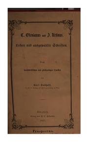 Cover of: C. Olevianus und Z. Ursinus. by Karl Jakob Sudhoff, Karl Jakob Sudhoff