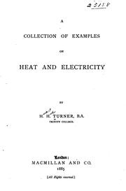 A collection of examples on heat and electricity by H. H. Turner