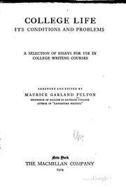 Cover of: College life by Maurice G. Fulton