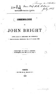Commemorazione di John Bright by Riccardo dalla Volta