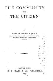 Cover of: The community and the citizen