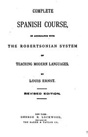 Cover of: Complete Spanish course by Louis Ernst