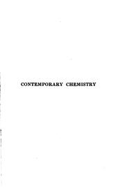 Cover of: Contemporary chemistry. by E. E. Fournier d'Albe