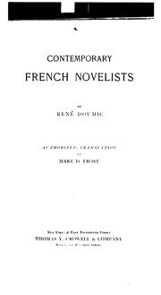 Cover of: Contemporary French novelists by René Doumic
