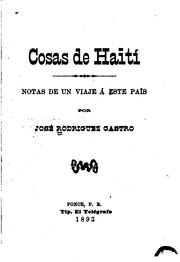 Cover of: Cosas de Haiti