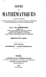 Cover of: Cours de mathématiques by Charles Jules Felix de Comberousse