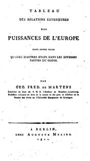 Cover of: Cours diplomatique by Georg Friedrich von Martens