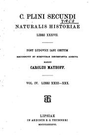 Cover of: C. Plini Secundi naturalis historiae libri XXXVII. by Pliny the Elder