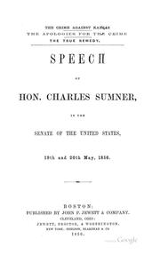 Cover of: The crime against Kansas. by Charles Sumner