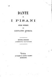 Cover of: Dante e i Pisani by Giovanni Sforza