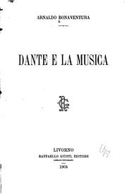 Cover of: Dante e la musica.