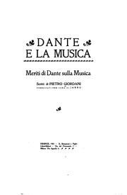 Cover of: Dante e la musica