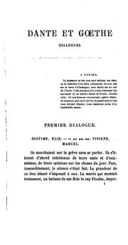 Cover of: Dante et Goethe