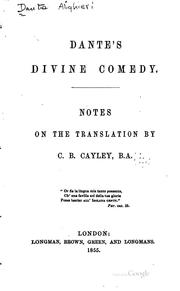 Cover of: Dante's Divine comedy by Dante Alighieri