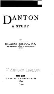 Cover of: Danton by Hilaire Belloc