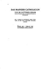 Cover of: Das Mainzer Catholicon by Gottfried Zedler