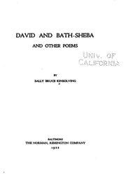 Cover of: David and Bath-sheba, and other poems by Sally Kinsolving