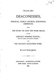 Cover of: Deaconesses, Biblical