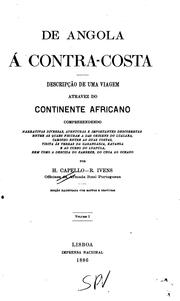 De Angola á contra-costa by Hermenegildo Carlos de Brito Capello